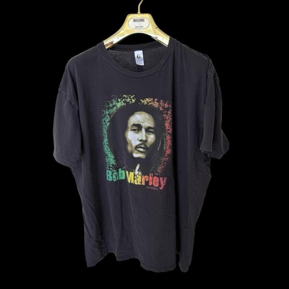 Vintage‎ 2000's Bob Marley Graphic Tshirt Men's XXL  Graphic Print Black